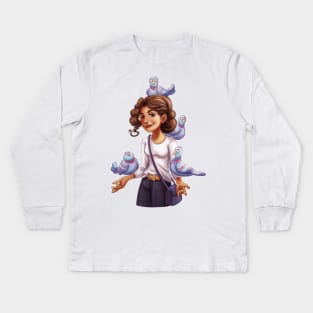 Michelle "MJ" Jones Kids Long Sleeve T-Shirt